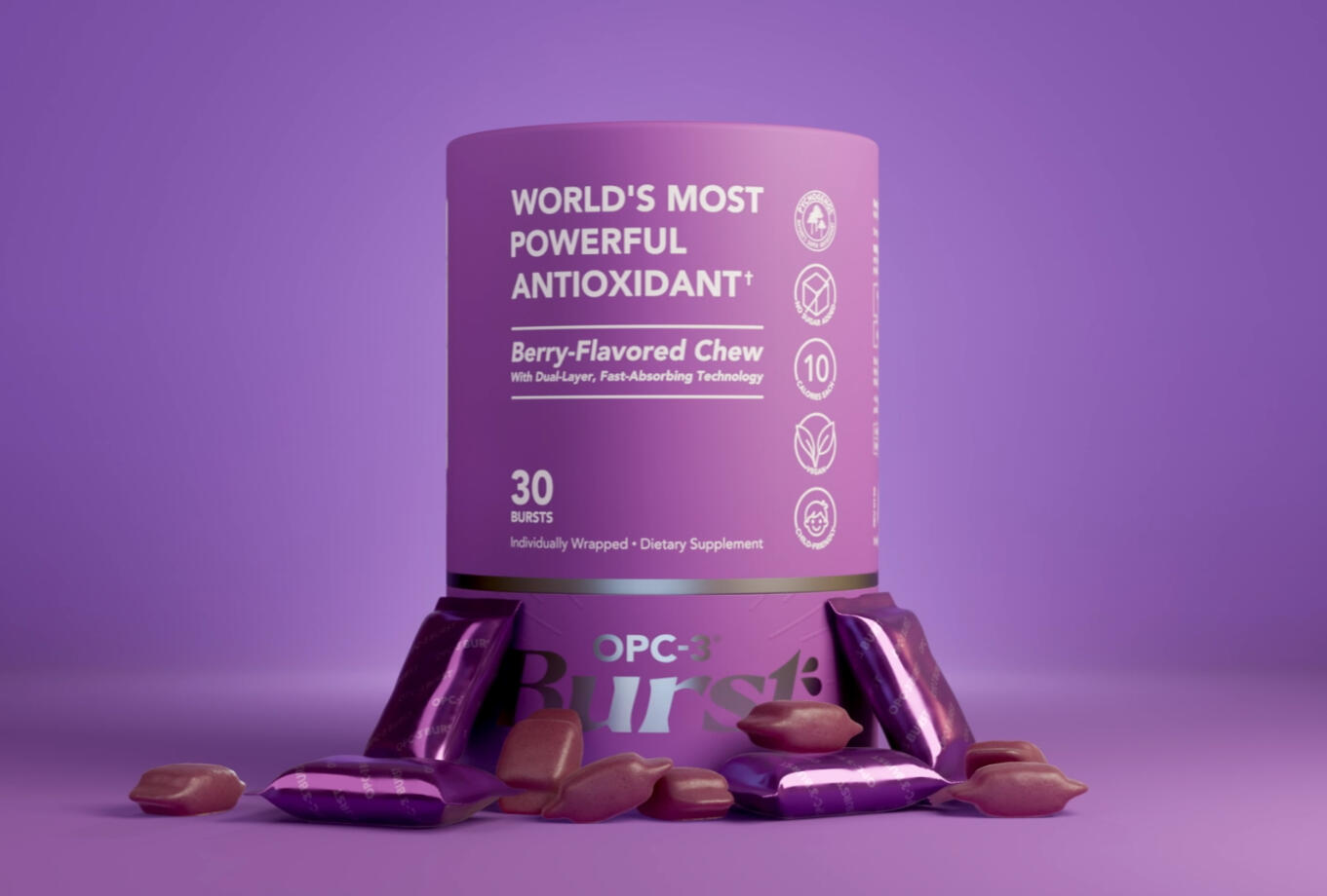 Burst Gummies Product Animation